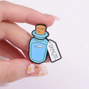 Magic Wizard Potion Red Skull Brooch Custom Dark Black Punk Metallic Badge Enamel Pin Halloween Medal Jewelry Wholesale