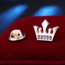 Classic Royal Crown Brooch Golden Lapel Pin Men's Shirt Collar Accessories Stainless Steel Small Brooches Pins Wedding Jewelry