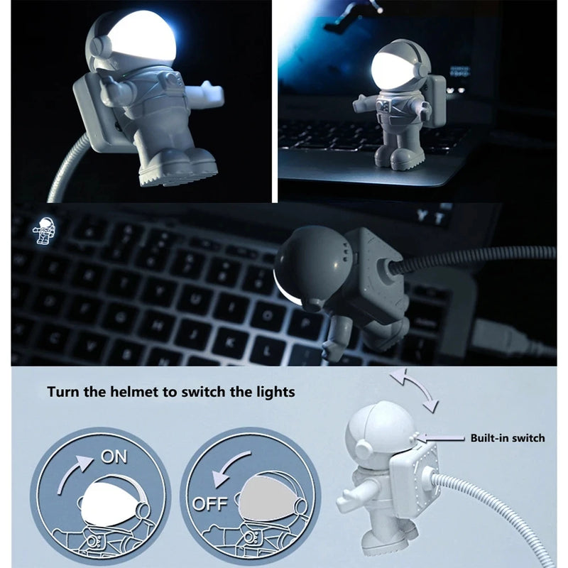 Portable USB Powered Night Light Reading Book Lights Astronaut Desk Lamp LED Light for Computer Laptop Keyboard Lighting Light