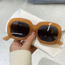 KAMMPT Women Sunglasses 2022 Trendy Vintage Round Female Shades Eyewear Fashion Popular Ins Simple Retro Sun Glasses for Lady