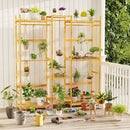 Bamboo Clothes Rack Stand Organizer Multifunctional Garment Rack Clothing Hanging Shelves Open Wardrobe