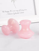 1 Pcs Natural pink crystal jade mushroom head massage powder stone eye facial part facial beauty energy stone