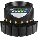 SucceBuy 300 Coins/Min Euro Coin Sorter Counter Professional Electric Automatic Machine LED Display for Shop Bank Commercial