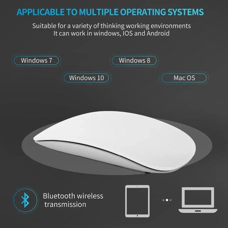 Xiaomi Bluetooth Wireless Magic Mouse Silent Rechargeable Laser Computer Mouse Slim Ergonomic PC Mice For Macbook Microsoft New