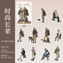 20pcs/lot kawaii Stationery Sticker City walk junk journal Decorative Scrapbooking DIY Craft Sticker