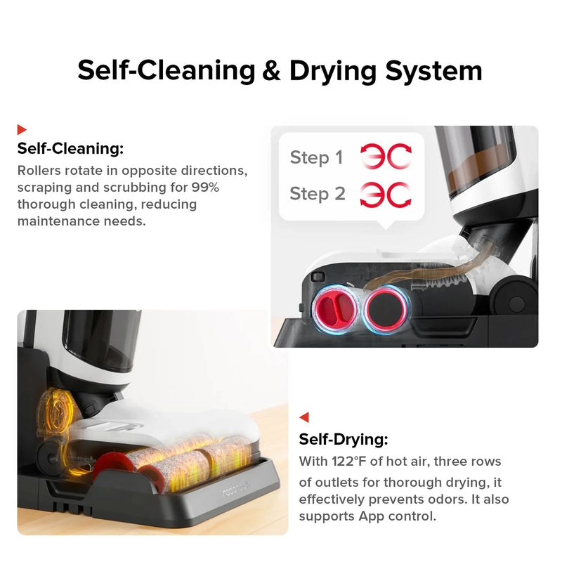 Roborock Dyad Pro Combo/ Dyad Pro Wet and Dry Vacuum Cleaner 17000Pa Suction Edge Cleaning Self-Cleaning Self-Drying App Control