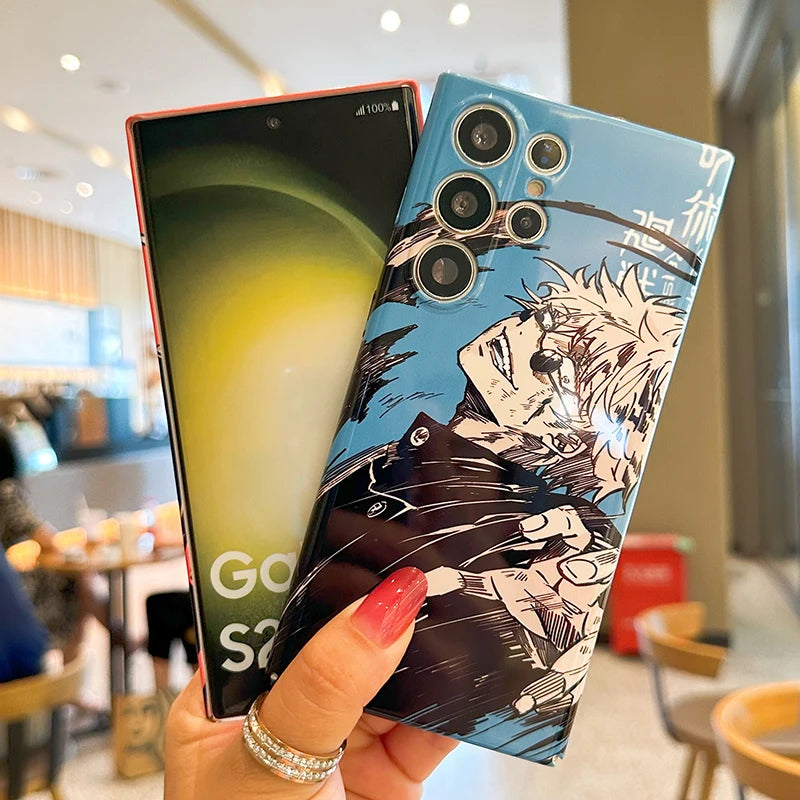 Cool Anime Cartoon Phone Case for Samsung Galaxy S24 S23 S22 S21 Ultra S20 FE Note 9 10 Plus A23 A52 A53 A71 Cute Manga Cover