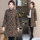 Mother Winter Cotton Clothes Warm Padded Coat Middle Aged Elderly Grandma Casual Parkas Lightweight printing Jacket