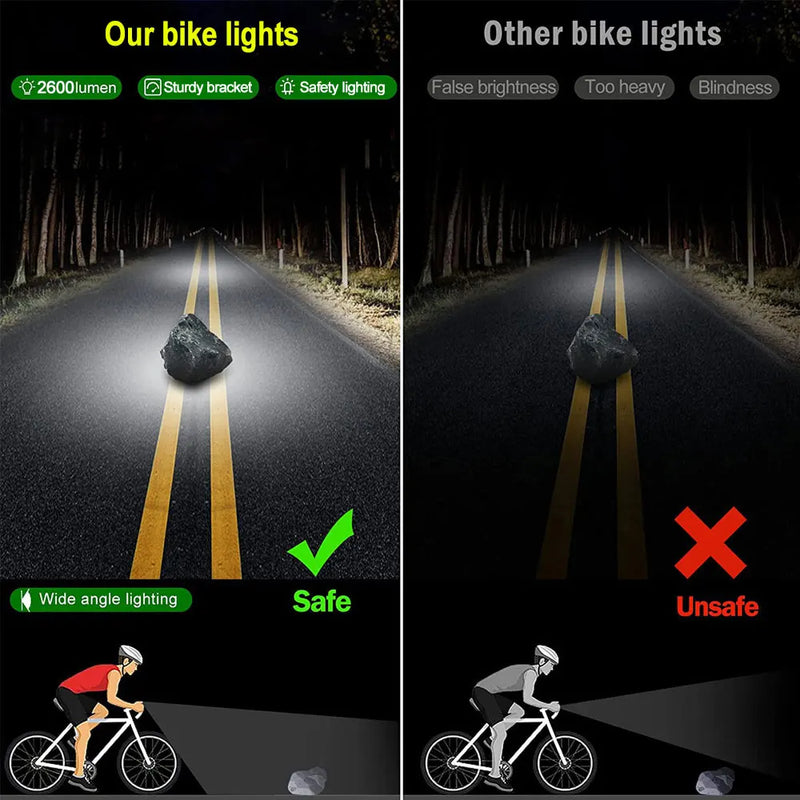 Bicycle Light Front 10000Lumen Bike Light 10000mAh Waterproof Flashlight USB Charging MTB Road Cycling Light Lamp Accessories