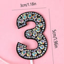 Number 0-9 Pearl Cake Topper Diamond  Dazzling  Insert Goddess Birthday Accessories Valentine's Day Wedding Cake Decoration