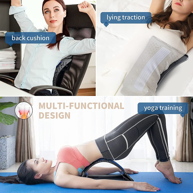 Back Massager Stretcher Equipment Massage Tools Massageador Magic Stretch Fitness Lumbar Support Relaxation Spine Pain Relief