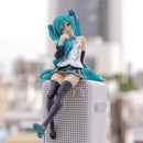 Anime Hatsune Miku Figure Sitting posture Dress up Model Toy Gift Action Figure Collectible Doll kid gift home decor