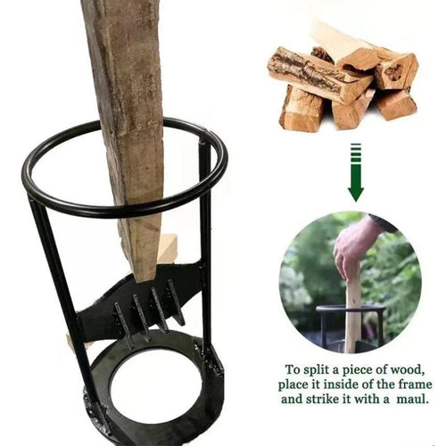 Manueller Kaminholzverteiler - Kaminholzverteiler Keilbeil - Handgefertigter Gusseisen Anzündholzspalter, Outdoor-Werkzeuge