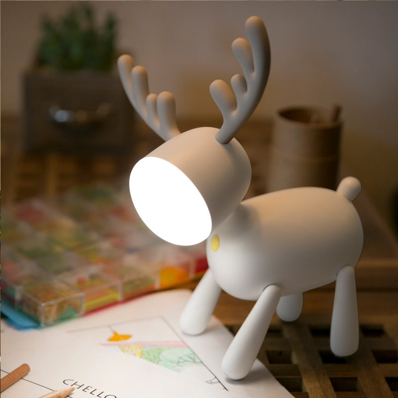 2022 Pup Led Night Lamp for Children 1200mAh Rechargable ELK Night Lights Adjust Brightness table lamp for Home in Bedroom