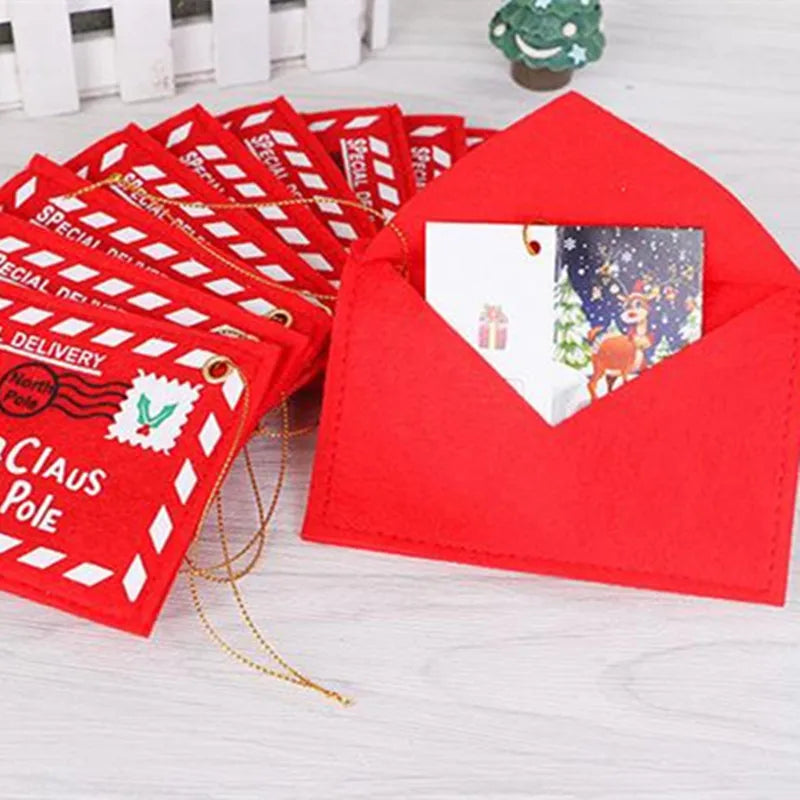2~20pcs Santa Claus Christmas Envelope Pendant Tree Ornaments Christmas Candy Bags Home Party Xmas Decor New Year 2023 Noel Gift