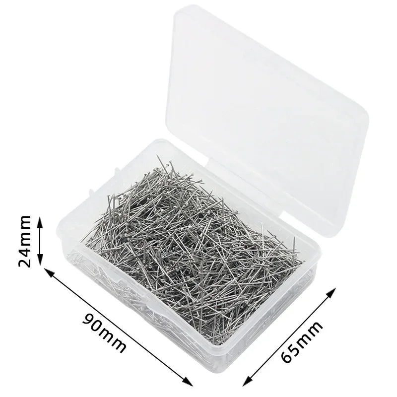 1Box 26/35mm Stainless Steel Sewing Pins Dressmaker Straight Suture Pins Fine Satin Head Pins Jewelry Making of Sewing Tools