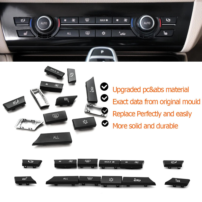 Dashboard Air Conditioner AC Control Button Heater Switch Cover For BMW 5 6 7 Series X5 X6 F10 F11 F07 F06 F12 F01 F02 F15 F16