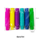 Pop Tubes Colorful Stress Anxiety Relief Toy Fidget Sensory Toys for Kid Adults Toddlers Learning Toys Stretch Tube