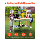 SucceBuy Wooden Mud Kitchen Toys for Kids with Cookware Pots & Accessories Outdoor Toddler Grocery Playset for Childern Cooking