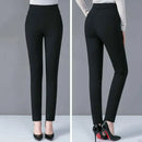 Spring Pants for Women High Waist Casual Stretch Pockets Solid Color Match Top Slim Pencil Pants Mother Clothing