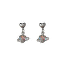 2023 New Laser Opal Love Heart Crystal Planet Drop Earrings for Women Sweet Romantic Dangle Earrings Trend Y2K Jewelry