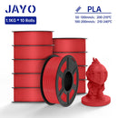 JAYO 3D Printer Filament PLA Series 1.75MM 5Rolls/10Rolls High Strength 100% No Bubble Neatly Wound for FDM DIY Gift Material
