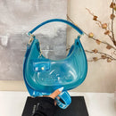 Fashion Half Moon Shoulder Bag For Women 2025 Summer Waterproof PVC Transparent Crossbody Bag 8 Colors Jelly Mobile Phone Purse