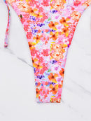 S - XL Floral Printed Halter Strappy Bikini Women Swimwear Female Swimsuit Two-pieces Bikini set Bather Bathing Suit Swim K6177