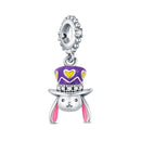 Hot Original Pendant S925 Sterling Silver Rabbit Charm Fit 3mm Bracelet Diy For Women Classic Easter egg beads Daily Gift Fine