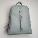Women 100% Full Grain Genuine Cow Leather White Gray Beige Blue Yellow Black Backpacks Ladies Schoolbag Teenagers Cowhide Bag