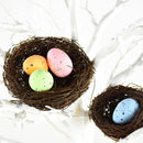Artificial Rattan Round Nest Cages Easter Eggs Storage Simulated Bird's Nest Easter Party Tree Decoration DIY Craft Bird House