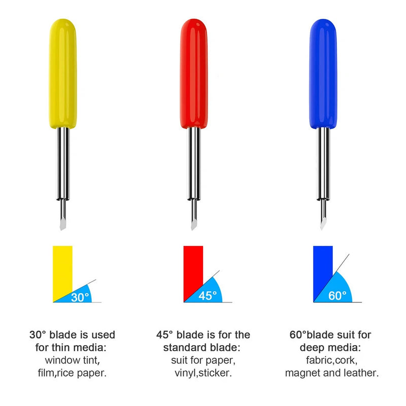 30/45/60 Degrees Replacement Blades For Roland Cricut Plotter Blade Knife Cutter Blades For Power Tools Cutting Plotter