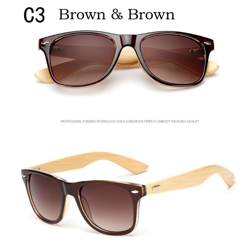 Wood Sunglasses Men Women Square Bamboo Women for Women Men Mirror Sun Glasses Oversize Retro De Sol Masculino Handmade