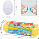 6-12PCS Educational Color Shape Matching Eggs Set Early Learning Puzzle Skills Montessori for Toddlers Easter Basket Stuffers