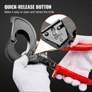 SucceBuy 10/11 in Ratcheting Cable Cutter Quick-Release Ratchet Wire and Cable Cutter Cut Comfortable Grip Handles Easy to Use