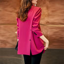 Spring Autumn 2025 Women's Small Suit Jacket Korean Version Leisure Ladies Blazer Coat Temperament Design Sense Lady Outerwear