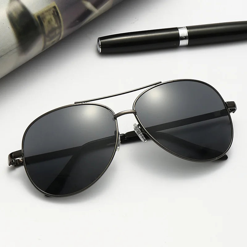 New Polarized Borderless Sunglasses Men's Metal Mirror Leg Oval Sun Glasses Men's Driving Fashion Eyewear UV400 Gafas De Sol