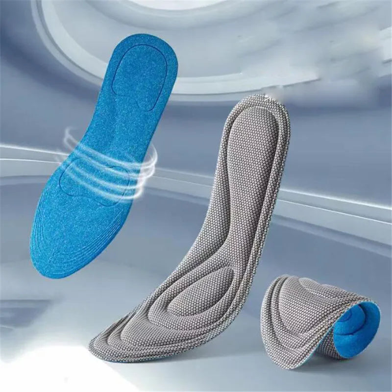 2Pcs Memory Foam Orthopedic Insoles for Shoes Antibacterial Deodorization Sweat Absorption Insert Sport Shoes Running Pads