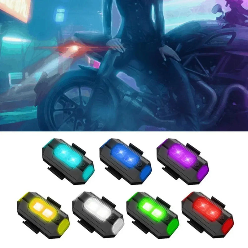 7 Color Bicycle Light Motorcycle Drone Strobe Light USB LED Anti-Collision Car Bike Tail Night Mini Signal Flashing Warning Lamp