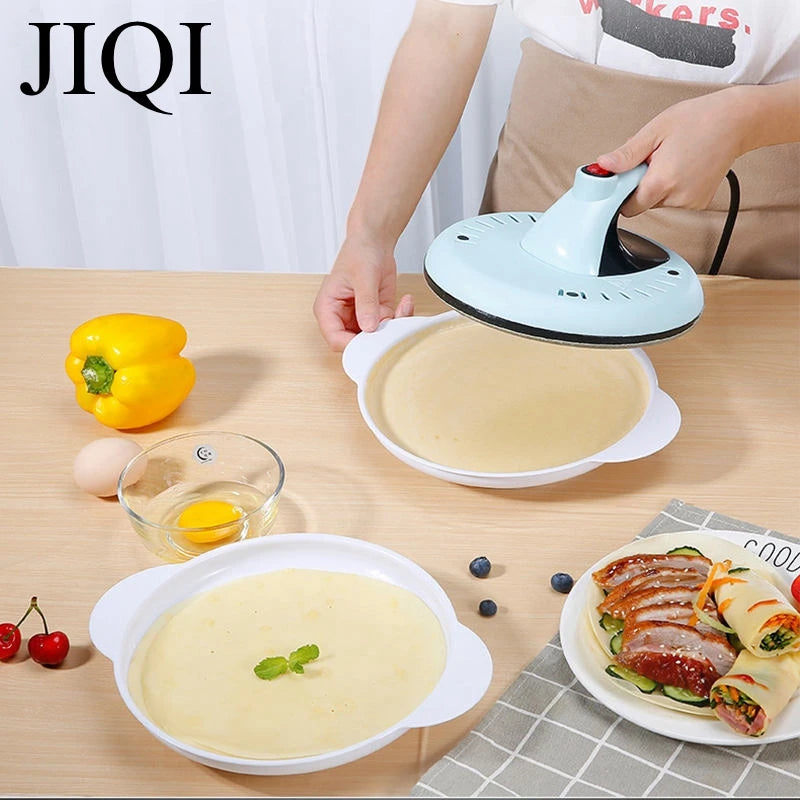 JIQI Automatic crepe maker non-stick pizza pancake machine household cooking kitchen application spring roll electric baking pan