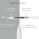 10Pcs Waterproof White Marker Pen Alcohol Paint Oily Tire Painting Graffiti Pens Permanent Gel Pen for Fabric Wood Leather 1.0MM
