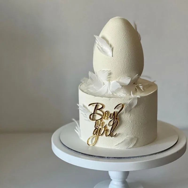 Acrylic Baby Cake Topper Weekend Decoration Welcome Baby Shower Supplies Party Decorations Gender Reveal Oh Baby Cake Decoration