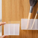 2Pcs Mini Storage Boxes 3-Grid Plastic Makeup Brush Lipstick Storage Multi-Functional Desk Organizer for Home Kitchen Bathroom