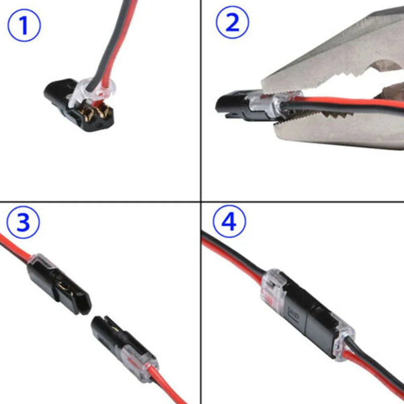 10pcs 2 Pin Way Plug Car Waterproof Electrical Connector Wire Cable Automotive Electrical Connector Strip Terminal Connection