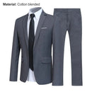 2026 Men's Business Casual Formal Dress Two-piece Suit Trendy Office Wedding Groom Suit Set Men Clothing Blazer Suits Pants Set