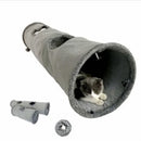 Collapsible Cat Tunnel  Kitten Play Tube for Large Cats Dogs Bunnies With Ball Fun Cat Toys 2 Suede Peep Hole pet toys WF