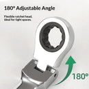 8pcs 72-Tooth Durable Ratchet Wrench Set Metric 8-19mm Multi-Function for Garage Home DIY Repair Maintenance Ideal Party Gift