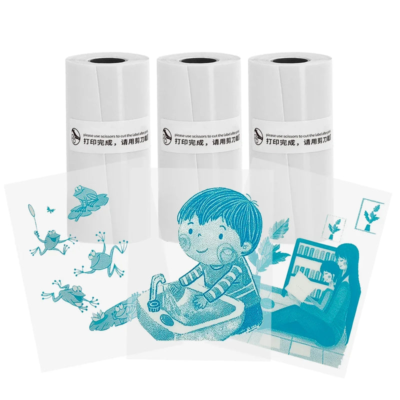 Thermal Paper Color On Clear Mini Printer Transparent Sticker Maker Small Pocket Printer Paper for Children DIY 57mm Photo Print