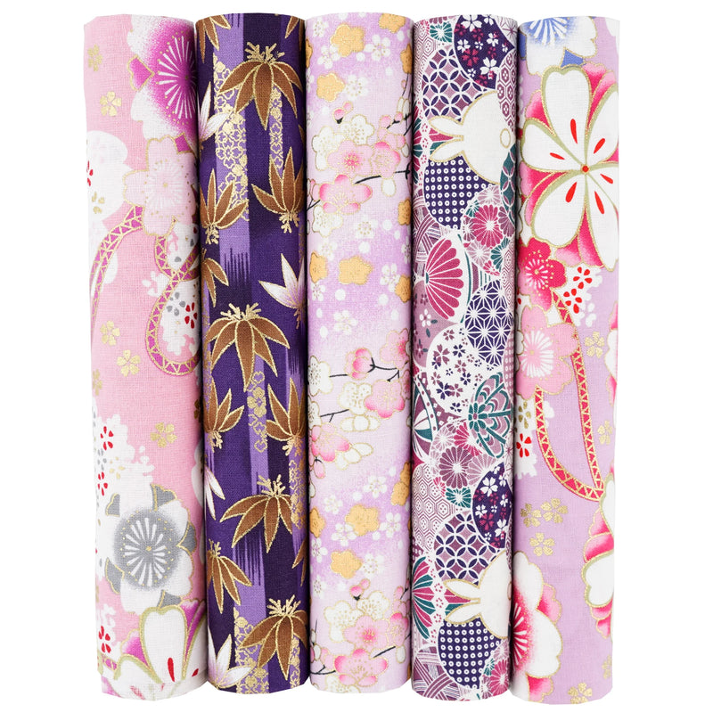 5PCS 25 x 25cm/50 x 50cm Squares Cotton Craft Japanese Fabric Cloths for DIY Bundle Patchwork Quilting Sewing Artcraft