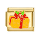 FUNIQUE Romantic Christmas Tree Snowman Sleigh Garland Italian Charm Links Fit 9mm Bracelet Stainless Steel DIY Jewelry Making